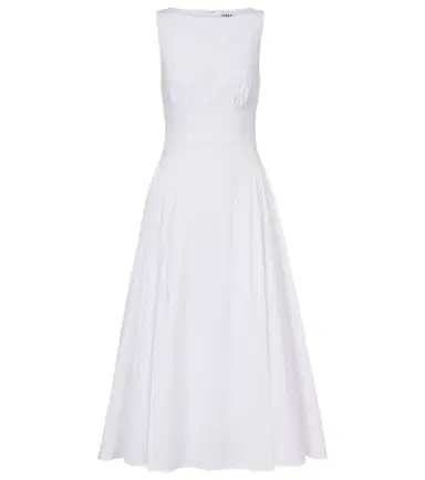 Staud Gwen cotton poplin midi dress | Thumbnail 1 Staud Gwen cotton poplin midi dress | Thumbnail 1