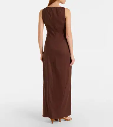 Staud Costa linen-blend maxi dress | Thumbnail 3 Staud Costa linen-blend maxi dress | Thumbnail 3
