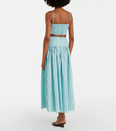 Staud Procida striped cotton-blend maxi skirt | Thumbnail 2 Staud Procida striped cotton-blend maxi skirt | Thumbnail 2