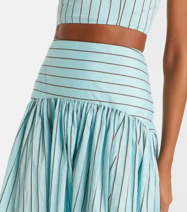 Staud Procida striped cotton-blend maxi skirt | Thumbnail 3 Staud Procida striped cotton-blend maxi skirt | Thumbnail 3