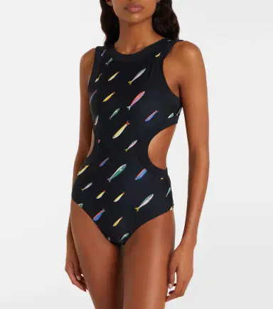 Staud Dolce cutout printed swimsuit | Thumbnail 2 Staud Dolce cutout printed swimsuit | Thumbnail 2