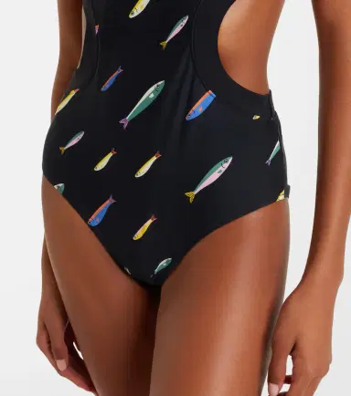 Staud Dolce cutout printed swimsuit | Thumbnail 3 Staud Dolce cutout printed swimsuit | Thumbnail 3