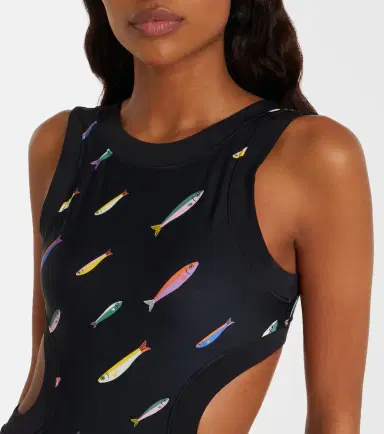 Staud Dolce cutout printed swimsuit | Thumbnail 4 Staud Dolce cutout printed swimsuit | Thumbnail 4