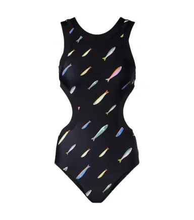 Staud Dolce cutout printed swimsuit | Thumbnail 1 Staud Dolce cutout printed swimsuit | Thumbnail 1