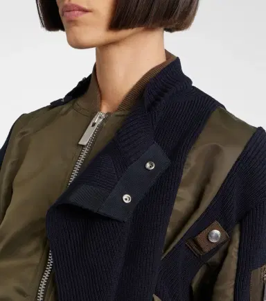 Sacai Paneled blouson jacket | Thumbnail 4 Sacai Paneled blouson jacket | Thumbnail 4