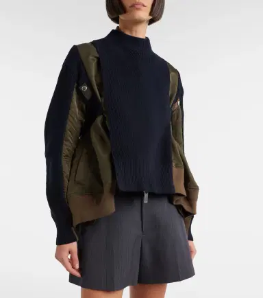 Sacai Paneled blouson jacket | Thumbnail 6 Sacai Paneled blouson jacket | Thumbnail 6