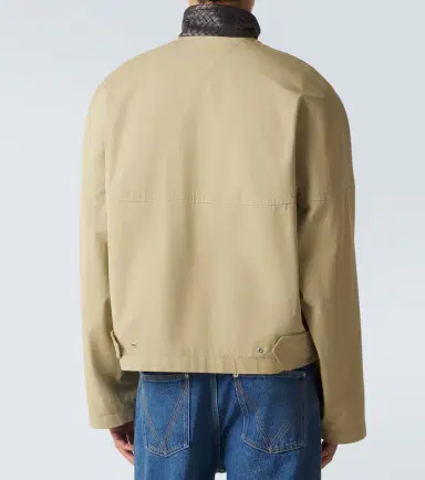 Bottega Veneta Intrecciato cotton blouson jacket | Thumbnail 3 Bottega Veneta Intrecciato cotton blouson jacket | Thumbnail 3