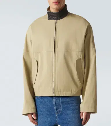 Bottega Veneta Intrecciato cotton blouson jacket | Thumbnail 4 Bottega Veneta Intrecciato cotton blouson jacket | Thumbnail 4