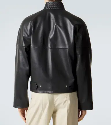 Bottega Veneta Intrecciato leather blouson jacket | Thumbnail 5 Bottega Veneta Intrecciato leather blouson jacket | Thumbnail 5