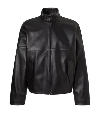 Bottega Veneta Intrecciato leather blouson jacket | Thumbnail 1 Bottega Veneta Intrecciato leather blouson jacket | Thumbnail 1