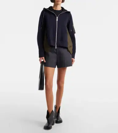 Sacai Paneled zip-up hoodie | Thumbnail 3 Sacai Paneled zip-up hoodie | Thumbnail 3
