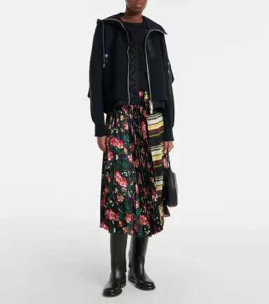 Sacai Printed plissé midi skirt | Thumbnail 2 Sacai Printed plissé midi skirt | Thumbnail 2