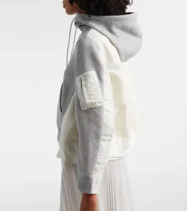 Sacai Paneled zip-up hoodie | Thumbnail 3 Sacai Paneled zip-up hoodie | Thumbnail 3