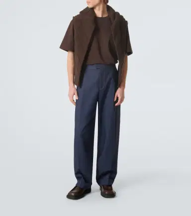 Bottega Veneta Suede-trimmed cotton jersey T-shirt | Thumbnail 2 Bottega Veneta Suede-trimmed cotton jersey T-shirt | Thumbnail 2