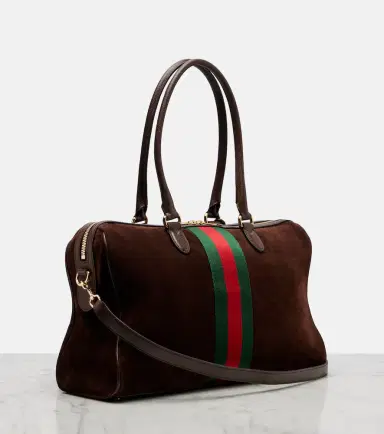Gucci Borsetto Large suede duffel bag | Thumbnail 2 Gucci Borsetto Large suede duffel bag | Thumbnail 2