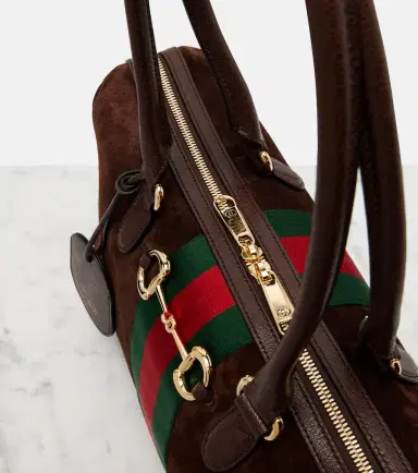 Gucci Borsetto Large suede duffel bag | Thumbnail 3 Gucci Borsetto Large suede duffel bag | Thumbnail 3