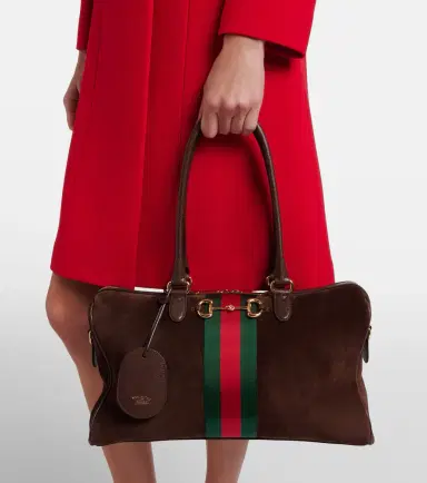 Gucci Borsetto Large suede duffel bag | Thumbnail 7 Gucci Borsetto Large suede duffel bag | Thumbnail 7