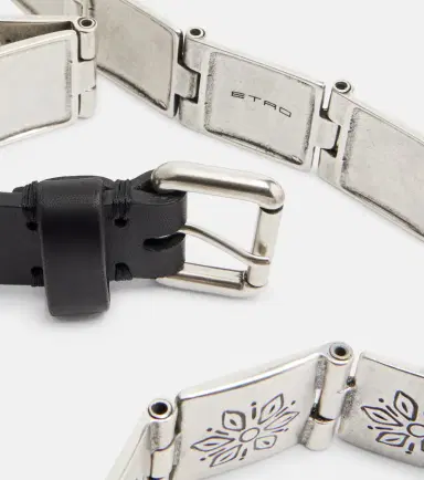 Etro Leather-trimmed belt | Thumbnail 2 Etro Leather-trimmed belt | Thumbnail 2