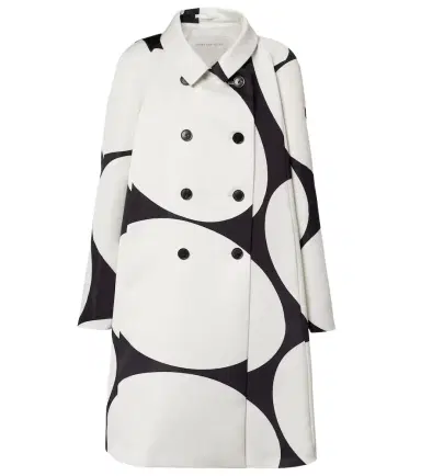 Dries Van Noten Polka-dot double-breasted satin coat | Thumbnail 1 Dries Van Noten Polka-dot double-breasted satin coat | Thumbnail 1