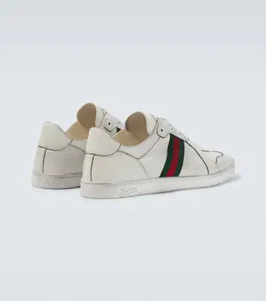Gucci Stretch Web Stripe leather sneakers | Thumbnail 6 Gucci Stretch Web Stripe leather sneakers | Thumbnail 6