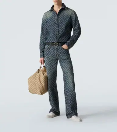 Gucci GG denim jacquard shirt | Thumbnail 2 Gucci GG denim jacquard shirt | Thumbnail 2