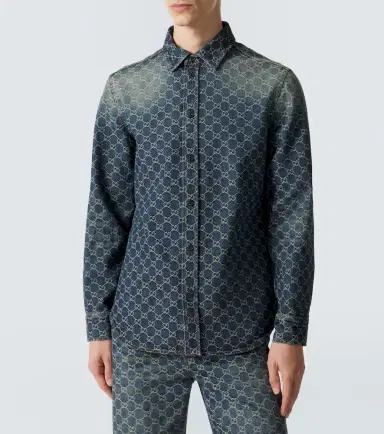 Gucci GG denim jacquard shirt | Thumbnail 3 Gucci GG denim jacquard shirt | Thumbnail 3