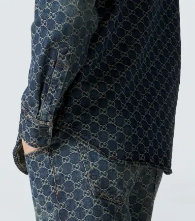 Gucci GG denim jacquard shirt | Thumbnail 6 Gucci GG denim jacquard shirt | Thumbnail 6