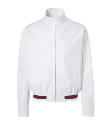 Gucci Web Stripe cotton twill jacket | Thumbnail 1 Gucci Web Stripe cotton twill jacket | Thumbnail 1