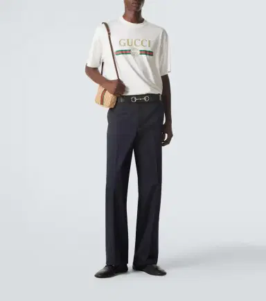 Gucci Cotton twill straight pants | Thumbnail 3 Gucci Cotton twill straight pants | Thumbnail 3