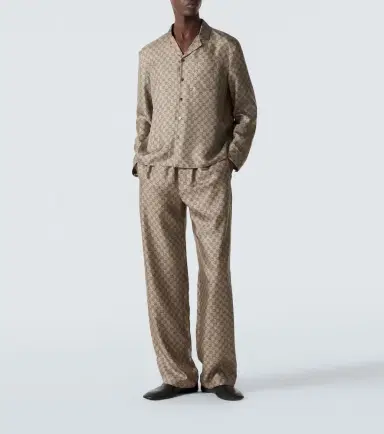 Gucci GG printed silk twill shirt | Thumbnail 3 Gucci GG printed silk twill shirt | Thumbnail 3