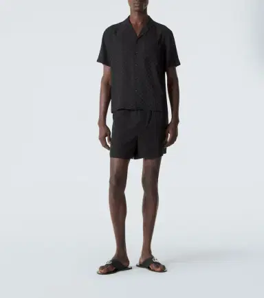 Gucci GG silk jacquard bowling shirt | Thumbnail 5 Gucci GG silk jacquard bowling shirt | Thumbnail 5
