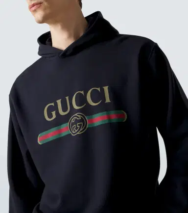 Gucci Logo cotton and cashmere jersey hoodie | Thumbnail 2 Gucci Logo cotton and cashmere jersey hoodie | Thumbnail 2