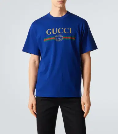 Gucci Logo cotton and silk jersey T-shirt | Thumbnail 2 Gucci Logo cotton and silk jersey T-shirt | Thumbnail 2