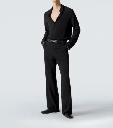 Gucci Silk satin georgette wide-leg pants | Thumbnail 4 Gucci Silk satin georgette wide-leg pants | Thumbnail 4