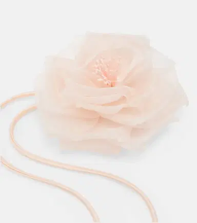 Max Mara Ario floral-appliqué silk chiffon brooch | Thumbnail 3 Max Mara Ario floral-appliqué silk chiffon brooch | Thumbnail 3