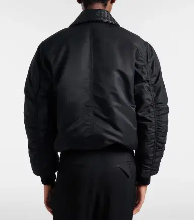 Bottega Veneta Intrecciato leather-trimmed blouson jacket | Thumbnail 2 Bottega Veneta Intrecciato leather-trimmed blouson jacket | Thumbnail 2