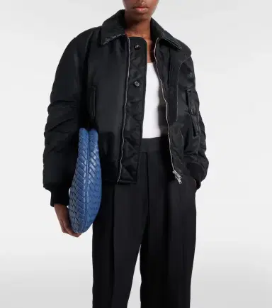 Bottega Veneta Intrecciato leather-trimmed blouson jacket | Thumbnail 5 Bottega Veneta Intrecciato leather-trimmed blouson jacket | Thumbnail 5
