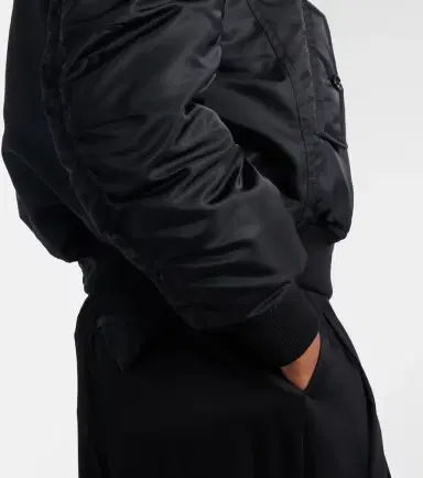 Bottega Veneta Intrecciato leather-trimmed blouson jacket | Thumbnail 7 Bottega Veneta Intrecciato leather-trimmed blouson jacket | Thumbnail 7