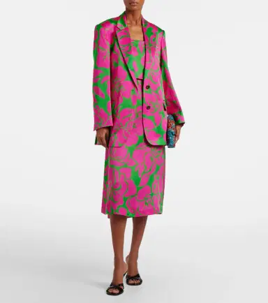 Dries Van Noten Floral satin blazer | Thumbnail 3 Dries Van Noten Floral satin blazer | Thumbnail 3