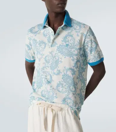 Etro Paisley cotton piqué polo shirt | Thumbnail 2 Etro Paisley cotton piqué polo shirt | Thumbnail 2