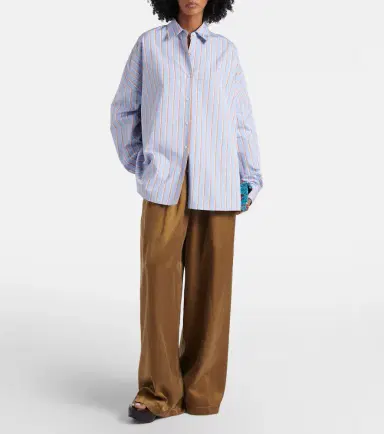 Dries Van Noten Striped cotton shirt | Thumbnail 6 Dries Van Noten Striped cotton shirt | Thumbnail 6