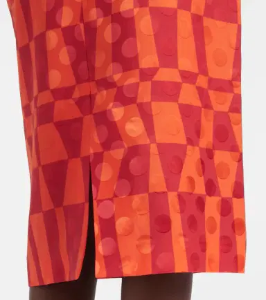 Dries Van Noten Satin jacquard midi skirt | Thumbnail 3 Dries Van Noten Satin jacquard midi skirt | Thumbnail 3
