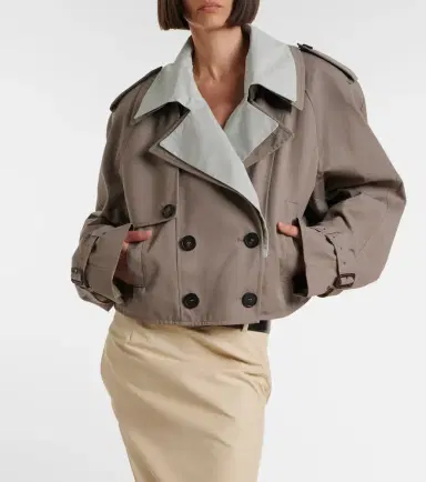 The Attico Cropped gabardine trench coat | Thumbnail 3 The Attico Cropped gabardine trench coat | Thumbnail 3