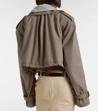 The Attico Cropped gabardine trench coat | Thumbnail 4 The Attico Cropped gabardine trench coat | Thumbnail 4