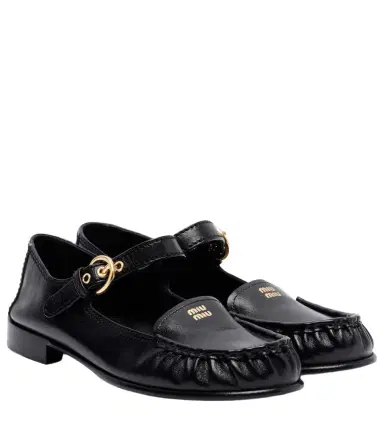 Miu Miu Leather loafers | Thumbnail 1 Miu Miu Leather loafers | Thumbnail 1
