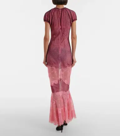 The Attico Sheer lace and mesh maxi dress | Thumbnail 5 The Attico Sheer lace and mesh maxi dress | Thumbnail 5