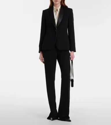 Max Mara Scatola cady tuxedo jacket | Thumbnail 4 Max Mara Scatola cady tuxedo jacket | Thumbnail 4