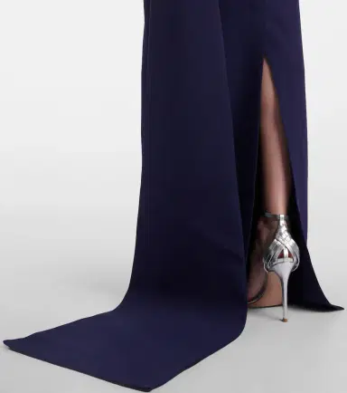 Safiyaa Giorgia off-shoulder crêpe gown | Thumbnail 3 Safiyaa Giorgia off-shoulder crêpe gown | Thumbnail 3
