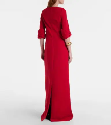 Safiyaa Danica crêpe gown | Thumbnail 3 Safiyaa Danica crêpe gown | Thumbnail 3
