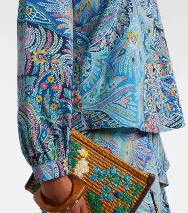 Etro Paisley ruffled cotton-blend blouse | Thumbnail 2 Etro Paisley ruffled cotton-blend blouse | Thumbnail 2
